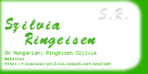 szilvia ringeisen business card